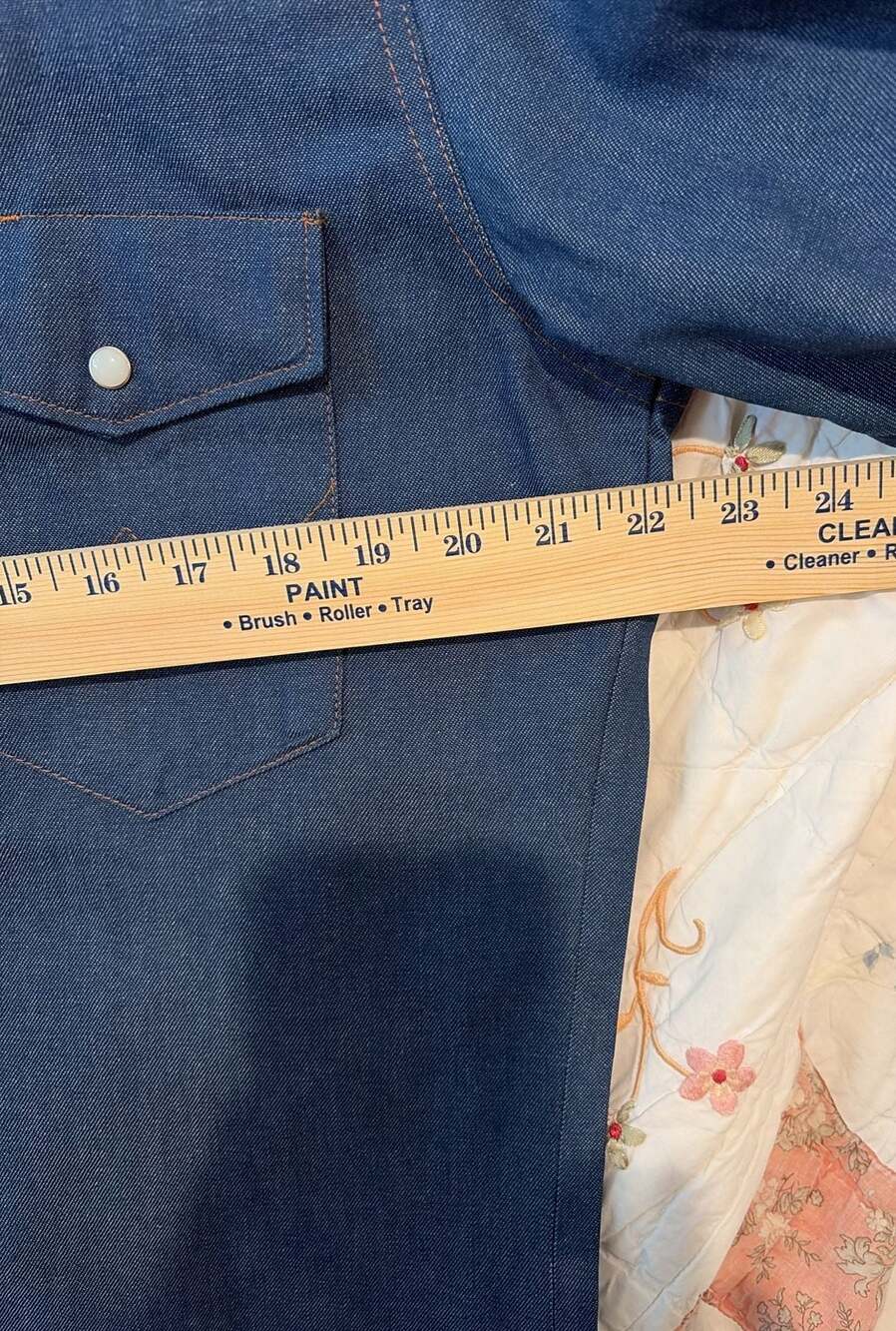 Wrangler Men's Cowboy Cut Long Sleeve Western Denim Snap Shirt 100% cotton - Picture 14 of 15